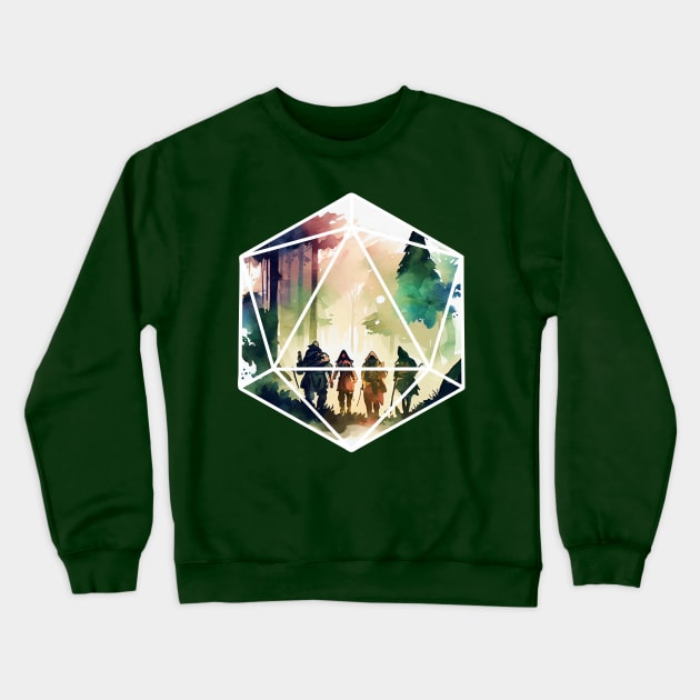 DND Watercolour Party Crewneck Sweatshirt by Roll or Die